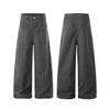 Minimalist Pinstripe Wide-Leg Utility Trousers