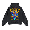Escape The Fate Skull Graphic Double Slider Zip Hoodie-INNBLAC