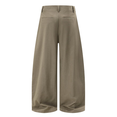 Minimalist Wide-Leg Pleated Pants
