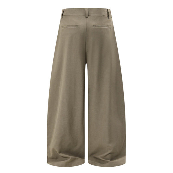 Minimalist Wide-Leg Pleated Pants