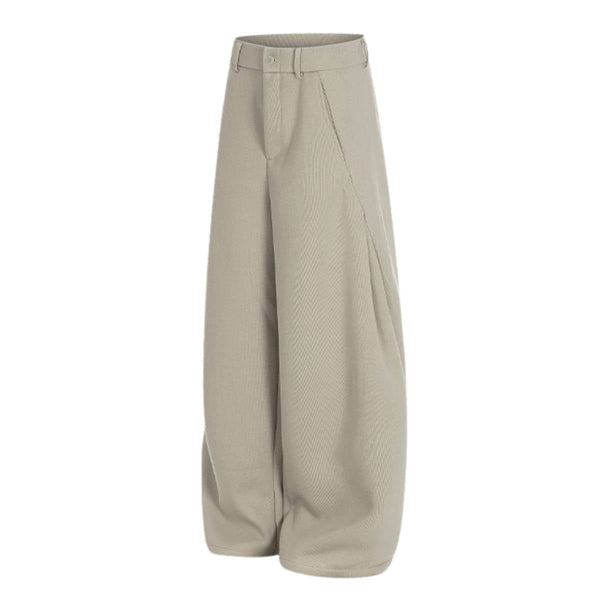 High-End Minimalist Pleated Loose Fit Wide-Leg Pants