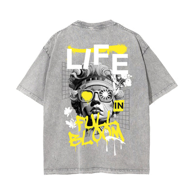 Life In Full Bloom Streetwear Graphic Tee-INNBLAC