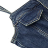 Women's Fitted Slip Denim Midi Dress
