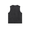 Distressed Raw Hem Patchwork Acid Wash Sleeveless Tank Tee