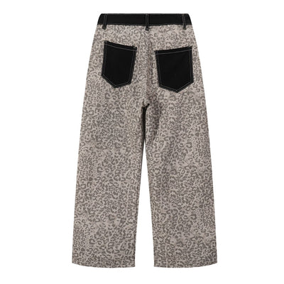 Vintage Leopard Print Balloon Leg Jeans