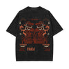 Faded Streetwear Graphic Washed Tee-INNBLAC