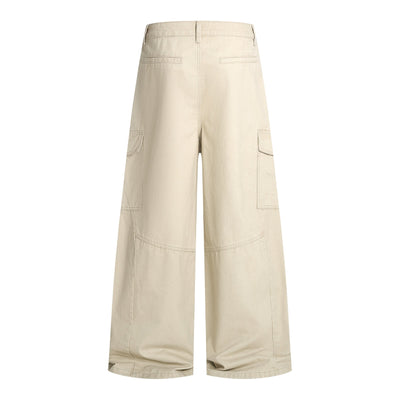 Vintage Baggy Paneled Straight-Leg Cargo Pants