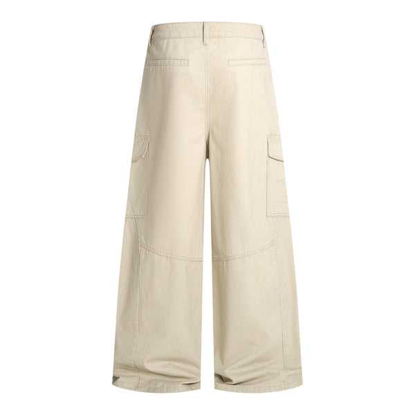 Vintage Baggy Paneled Straight-Leg Cargo Pants