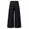 Oversized Embroidered Wide Leg Denim Jeans