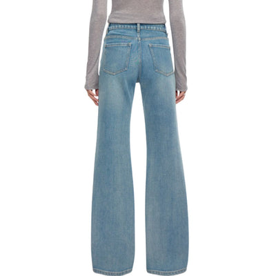 Risen Women's High-Rise Baggy Flare Jeans