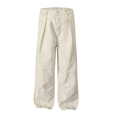 Striped Corduroy Patchwork Relaxed Fit Multi-Pocket Utility Cargo Pants