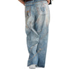 Smoke Rise 3D Graphic Print Baggy Fit Jeans