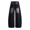 Vintage Washed High Waist Distressed Relaxed Straight Leg Denim Jeans