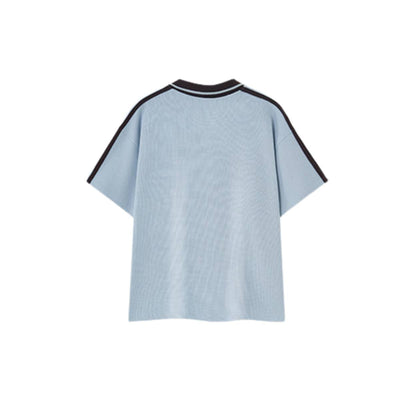 Vintage Waffle Colorblock Boxy Fit Heavyweight Polo T-Shirt