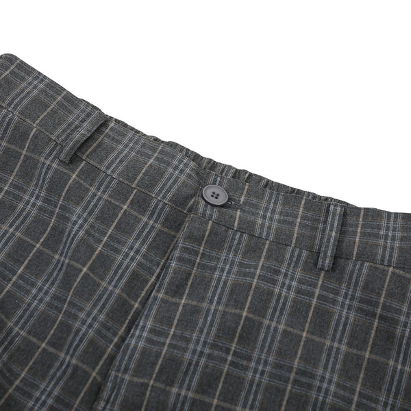 Plaid Multi-Pocket Cropped Cargo Shorts