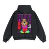 Funky Bear Graffiti Cartoon Double Slider Zip Hoodie-INNBLAC