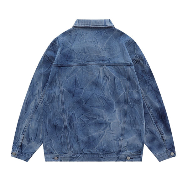 New Stylish Water Wave Denim Jacket