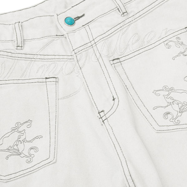 Vintage Embroidered Lettering Relaxed Fit Jogger Pants