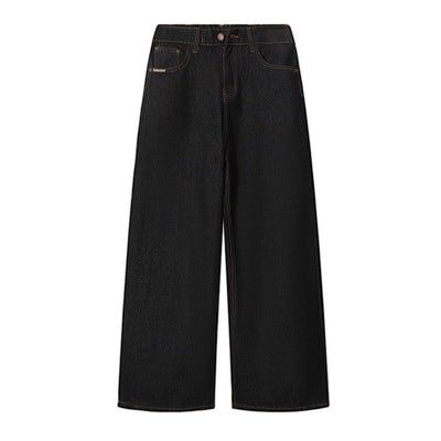Raw Wash Wide Straight Denim Jeans