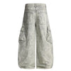 Distressed Wide Leg Cargo Pants