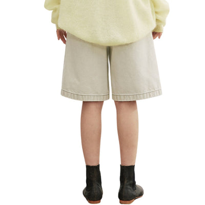 Women's Solid Color Bermuda Denim Shorts