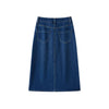 Women's Stretch Denim Midi Skirt