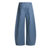 Vintage Washed High-Waist Relaxed Wide-Leg Trousers