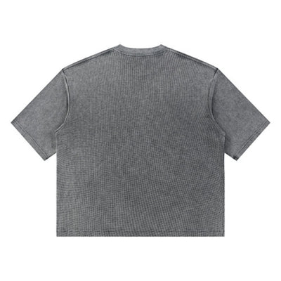 Snowflake Garment Dyed Waffle Knit Tee