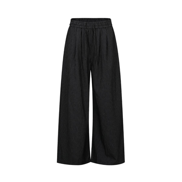 Vintage Striped Wide Leg Suit Trousers
