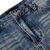Men's Washed Vintage Loose Straight-Leg Denim Jeans with Distressed Details