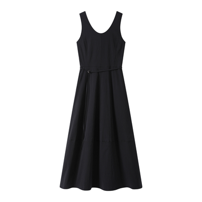 Scoop Neck Sleeveless Denim Maxi Dress