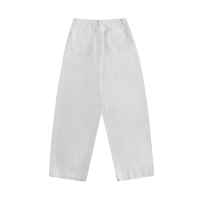 High Waist Structured Seam Relaxed Draped Wide Leg Pants