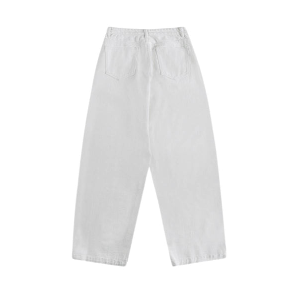High Waist Structured Seam Relaxed Draped Wide Leg Pants