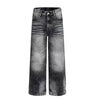 Vintage Washed Straight-Leg Denim Jeans