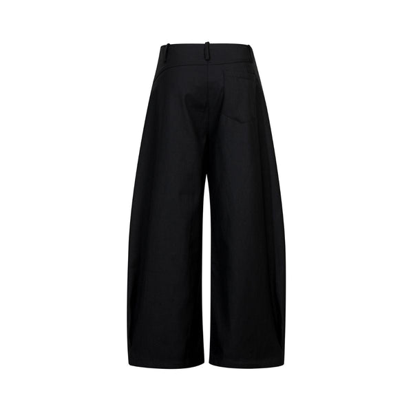 Vintage Curved Wide Leg Draped Trousers