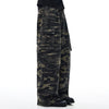 Camo Military Workwear Wide-Leg Cargo Utility Pants