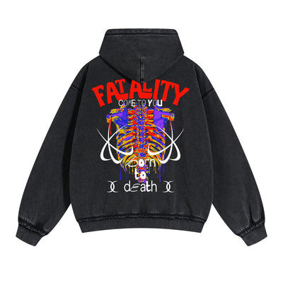 Fatality Graphic Double Slider Zip Hoodie-INNBLAC