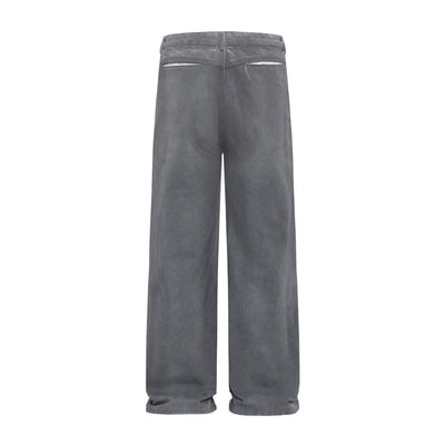 Vintage Washed Spray-Dyed Relaxed Straight-Leg Jeans