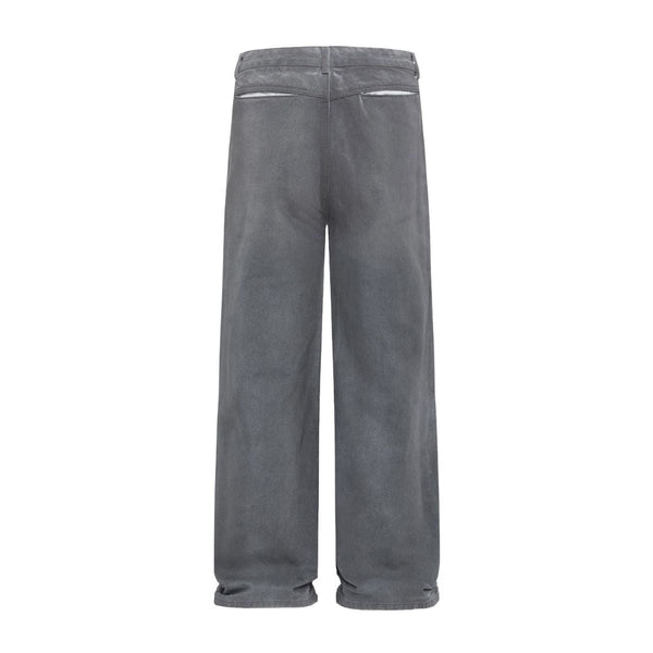 Vintage Washed Spray-Dyed Relaxed Straight-Leg Jeans