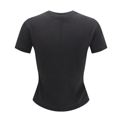 Women’s Retro Wash Fitted Stand Collar Tee