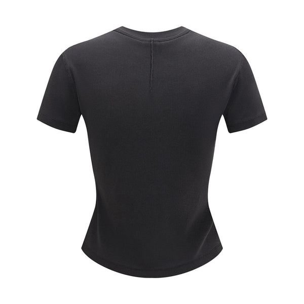 Women’s Retro Wash Fitted Stand Collar Tee