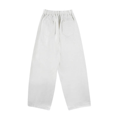 Relaxed Pleated Wide Leg Trousers