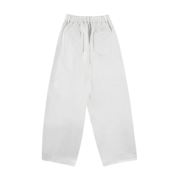 Relaxed Pleated Wide Leg Trousers