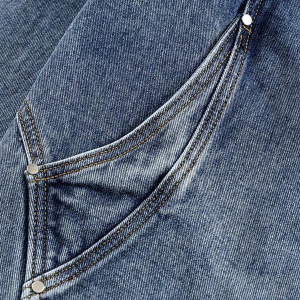 Retro Washed Color-Contrast Denim Jacket