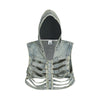 Distressed Cut-Out Denim Hooded Vest