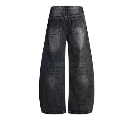 Vintage Fade Sculptural Barrel Leg Denim Jeans