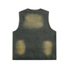 Relaxed Washed Denim Tactical Vest