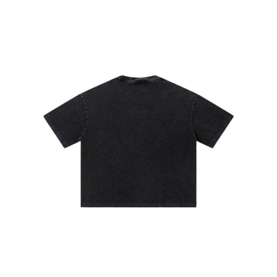 Distressed Fade Drop Shoulder Oversized Cotton T-Shirt