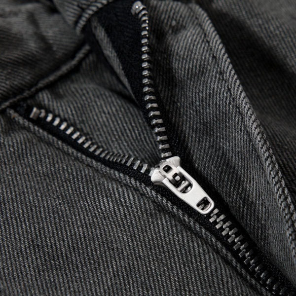 Men's Washed Distressed Denim Pants Wide Leg Patchwork Raw Edge Unique