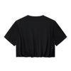 Double-Layer Bubble-Hem Cropped Streetwear Tee
